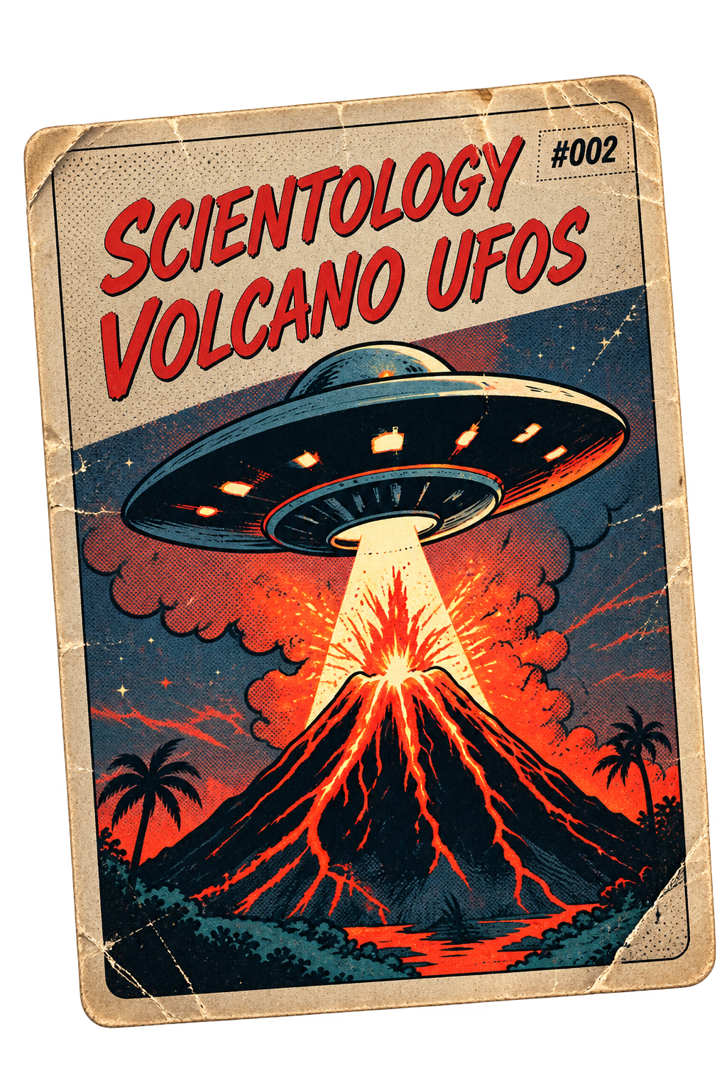 Scientology Volcano UFOs collector card