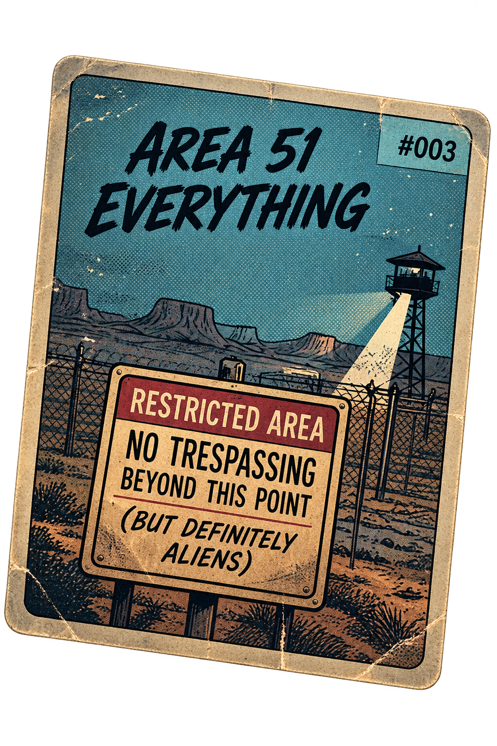 Area 51 Everything collector card
