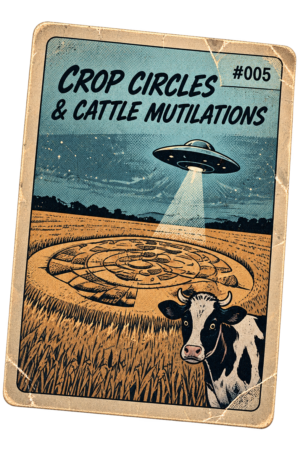 Crop Circles and Cattle Mutilations collector card