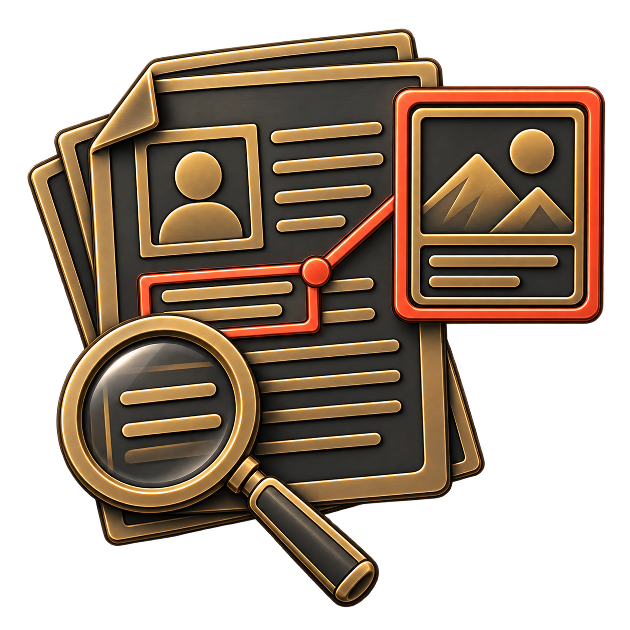Clipboard with profile records representing a concrete example