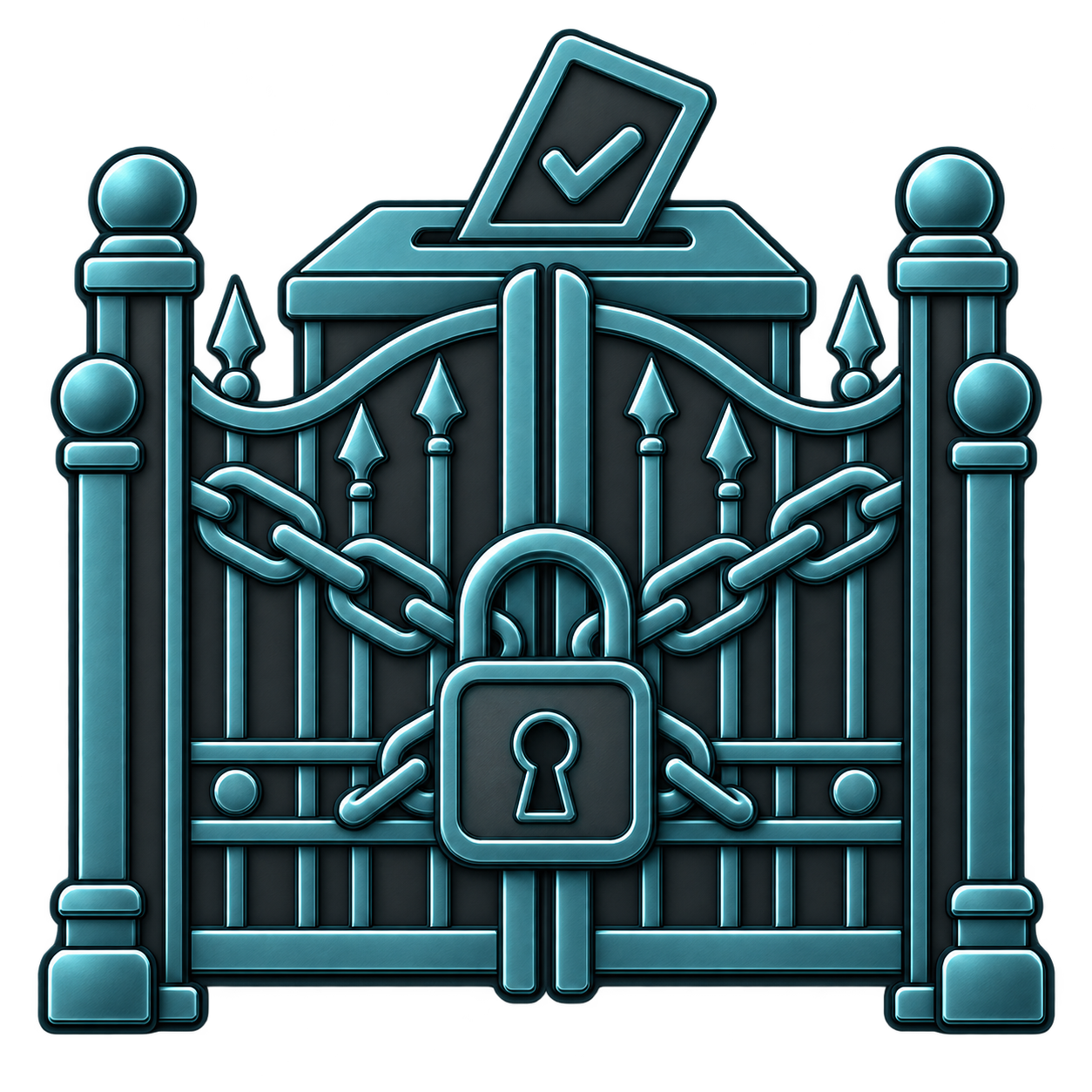 Government gate representing undemocratic gatekeeping