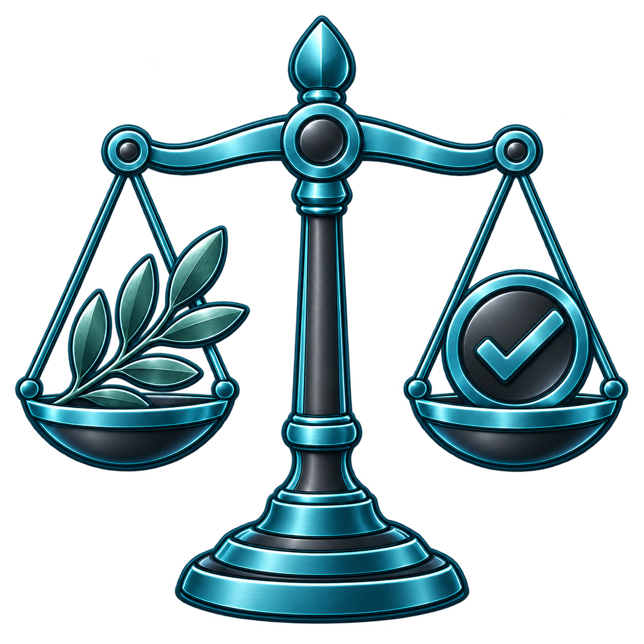 Scales balancing earned accountability and reconciliation